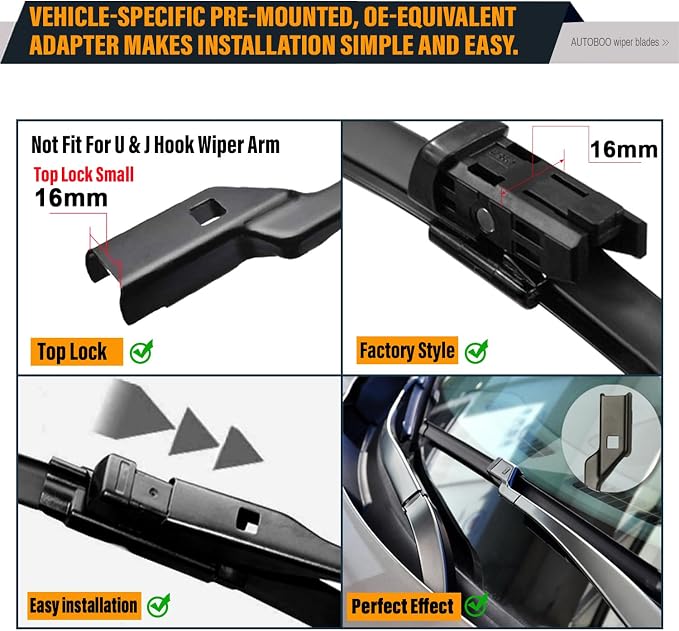 AUTOBOO 24"+19" Windshield Wipers Blades Replacement - Image 5