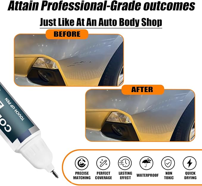 K23 Brilliant Silver Metallic Touch Up Paint - Image 2