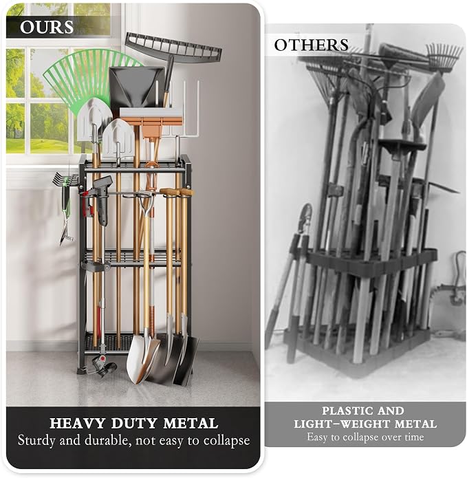 Garden Tool Organizer Storage Metal Yard Tool Organizer Heavy Duty Garden Tool - Image 3