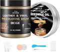Leather Repair Kit Recoloring Balm Cleaner Conditioner Waterproof Beeswax Oil by SHABEIBEI