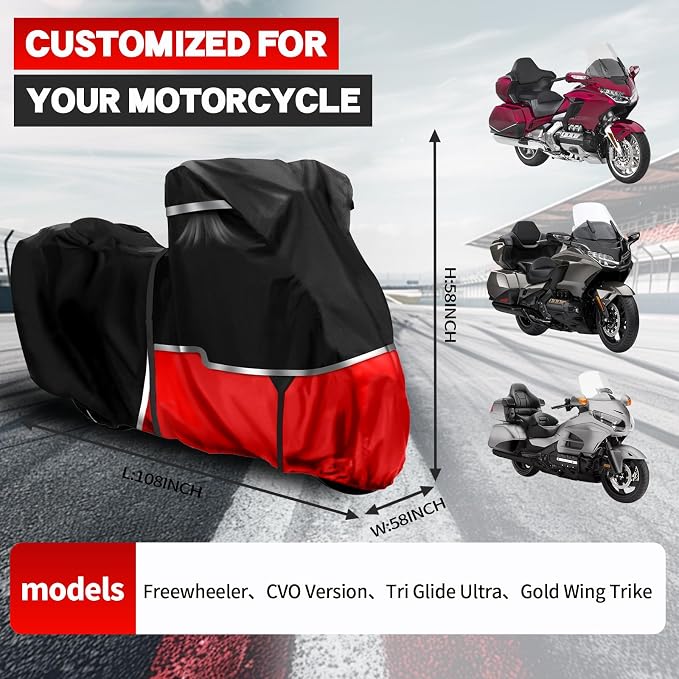 420D Motorcycle Cover Suitable for Honda GL1500, Valkyrie Interstate, Oxford - Image 2