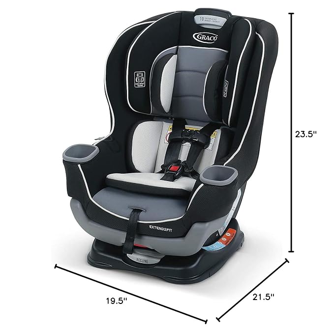 Graco Extend2Fit Convertible Baby Car Seat, Rear and Forward Facing, Adjustable - Image 10
