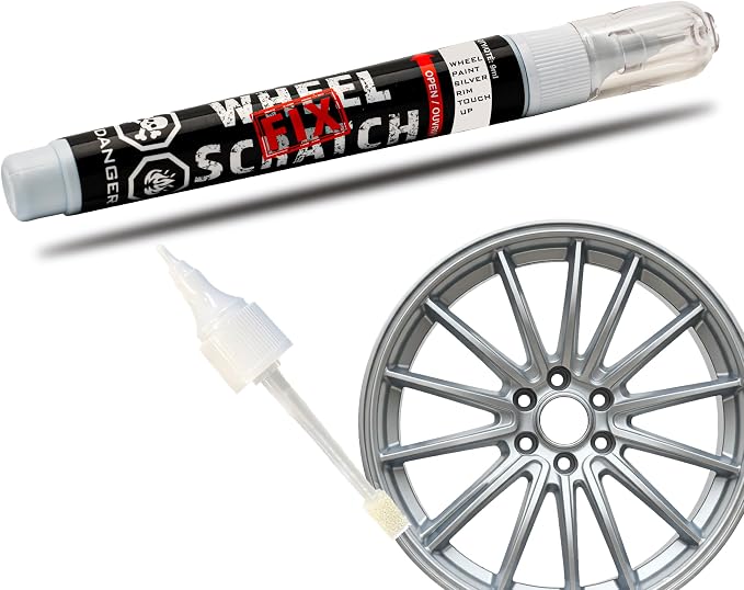 Silver Rim Touch Up Paint, Car Wheel Scratch Repair, Wheel Touch Up Paint Pen by ScratchFixProducts