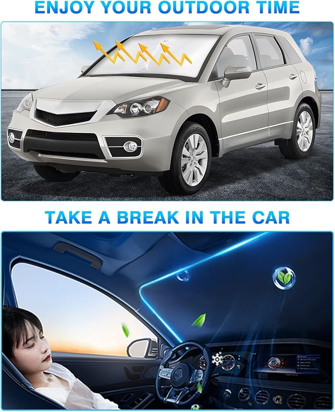 KUST Windshield Sun Shade for Acura RDX 2007–2012 Window Shade Sun Visor Cover - Image 7