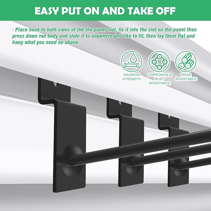 Yuahar Slatwall Hooks 20Pcs 4/6 Inch Slatwall Accessories Heavy Duty Slat Wall - Image 5