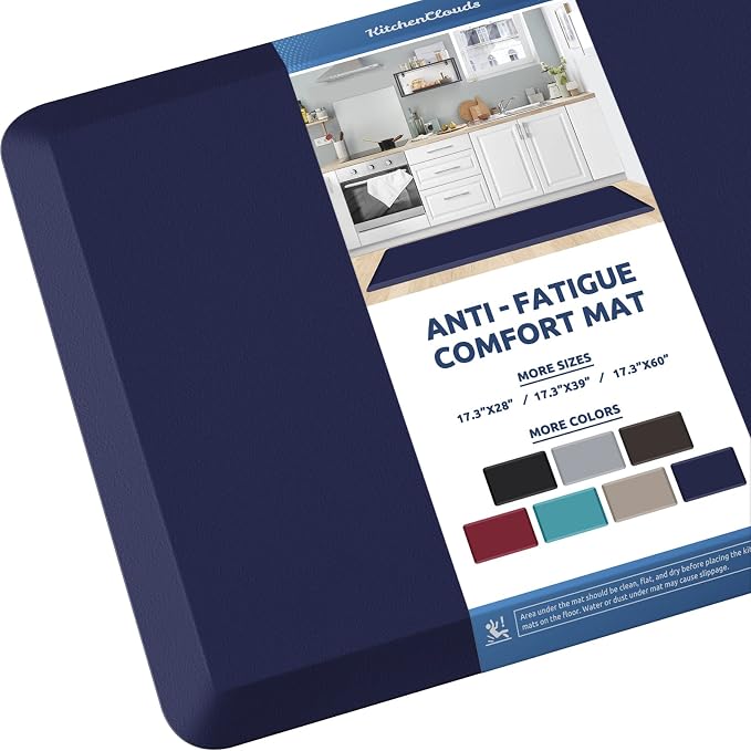 KitchenClouds Kitchen Mat Cushioned Anti Fatigue Kitchen Rug 17.3"x60" by KitchenClouds