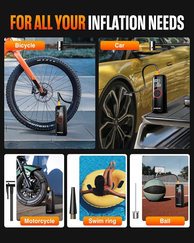 NEVERLAND Tire Inflator Portable Air Compressor - Image 2