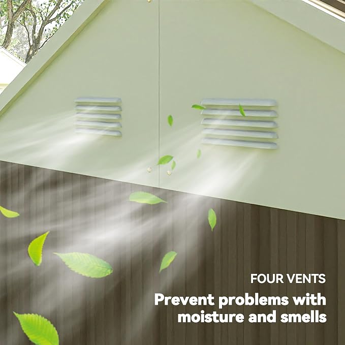 Outsunny 8' x 5.5' Outdoor Storage Shed, Metal Garden Shed - Image 5