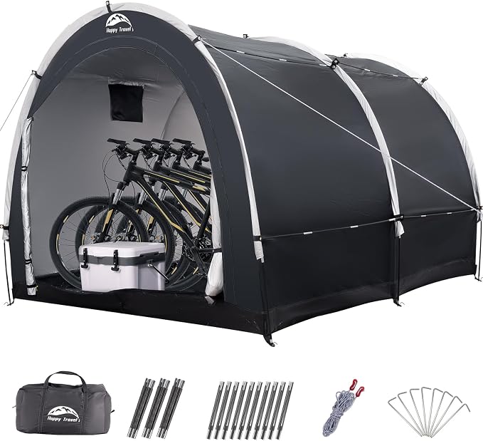 Happy Travel Bike Storage Tent Shed, Outdoor Waterproof Bicycle Covers Shelter by HappyTravel