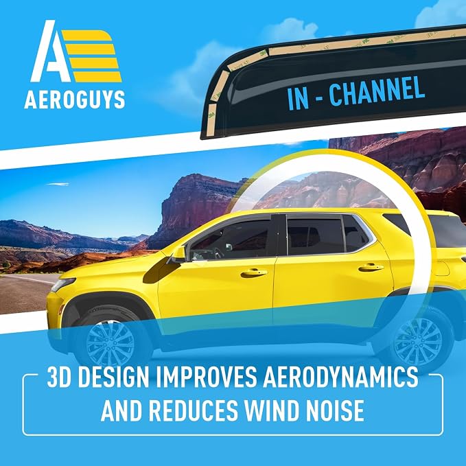 Extra Durable Window Deflectors in-Channel Window Visors Rain Guards Fit - Image 5