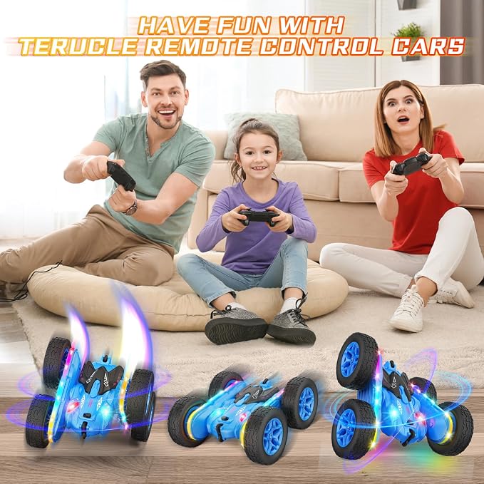 Remote Control Car, Rc Cars Stunt Kids Toys New Upgraded Strip Lights and - Image 5