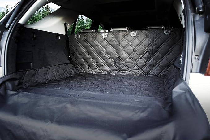 Bulldogology SUV Cargo Liner for Dogs 55"x82" Heavy Duty Pet Trunk Cargo Cover by BulldogologyPetSolutions