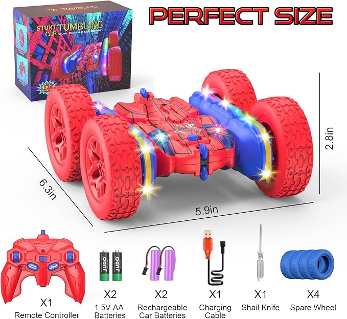 Remote Control Car Spider Rc Cars New Upgraded Strip Lights and Headlights Car - Image 6