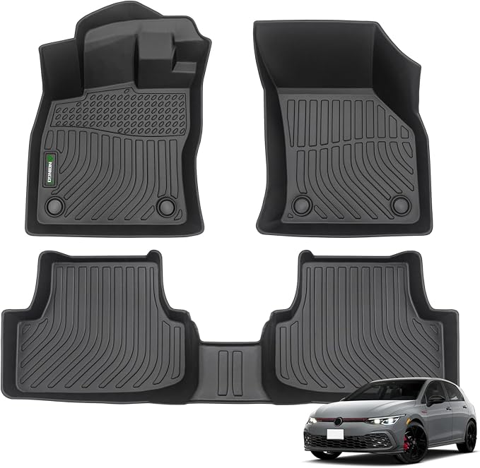 Floor Mats for VW Golf/Alltrack/GTI/R/Sportwagen MK7 2015-2021 Waterproof All by ANBINGO