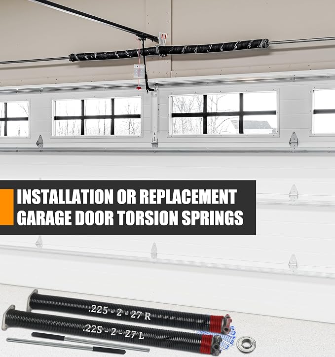 Garage Door Torsion Spring Set, Pair of 2" Electrophoresis Coated Garage Door - Image 7