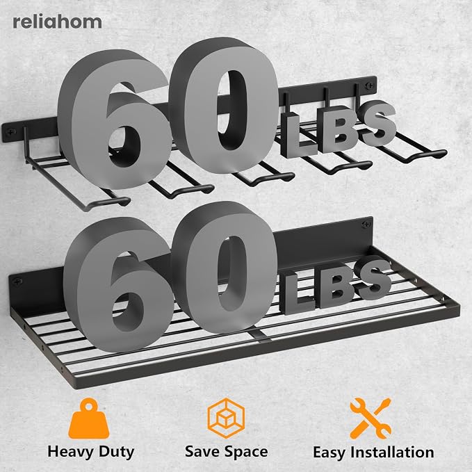 Power Tool Organizer Wall Mount, Cordless Drill Holder and Battery Shelf - Image 6