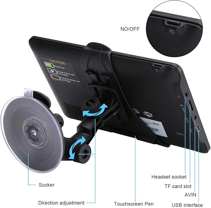 GPS Navigator for Car Truck RV, Latest 2025 Map 7 inch Touch Screen Car GPS - Image 5