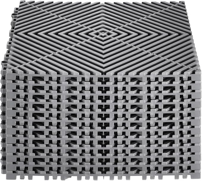 VEVOR Interlocking Drainage Mat, 12” x 12” Modular Interlocking Cushion - Image 9