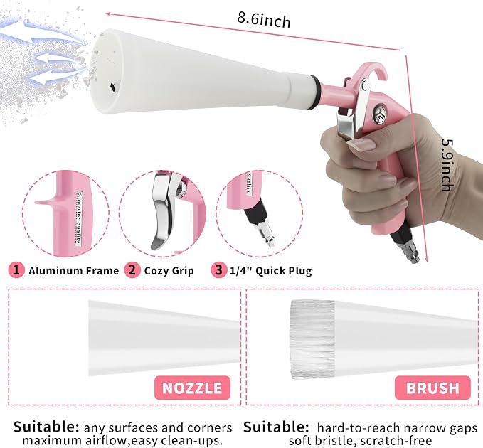 XIAOFENG Tornado Dry Cleaning Gun Detailing Interior Dryer Air Blow Gun - Image 3