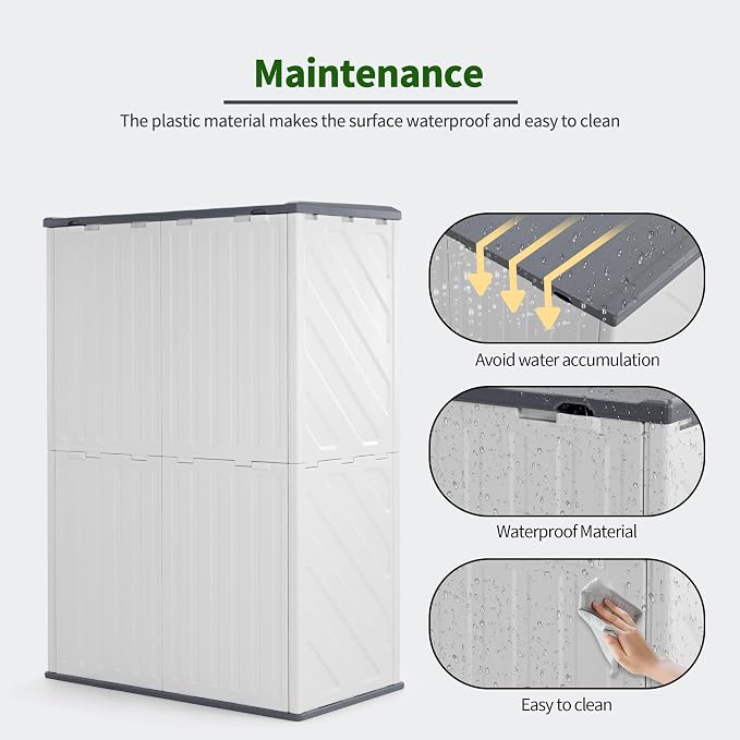 Macrout 50 Cu.Ft Plastic Outdoor Storage Cabinet - Image 7