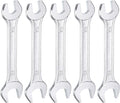 HARFINGTON 5pcs Double Open End Wrench 10mm x 15mm Metric 15 Degree Offset by HARFINGTON
