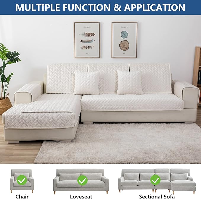Eismodra Couch Cover, Sectional Couch Covers, Sofa Covers - Image 2