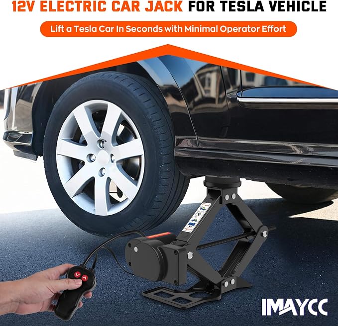 Electric Car Jack for Tesla, Portable 12V 2 Ton Tesla Tire Repair Tools - Image 2