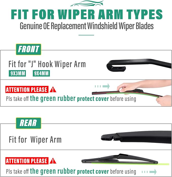 26" 17" 12" Windshield Wiper Blades Replacement - Image 8
