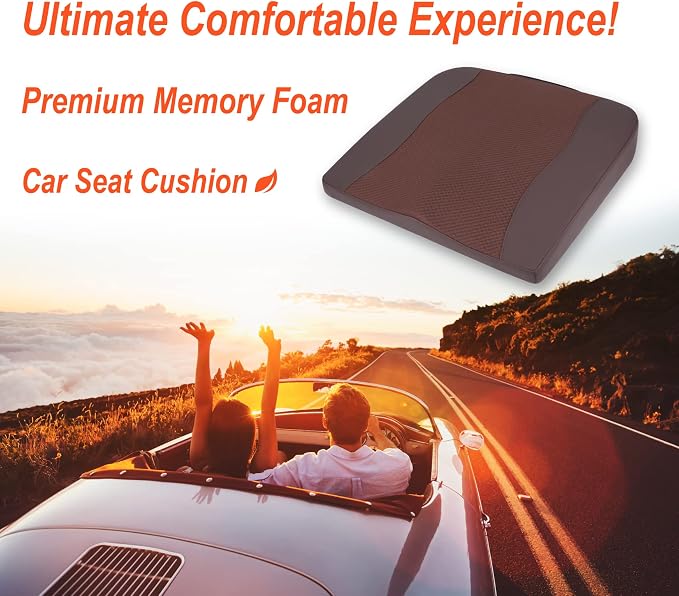 Car Seat Cushion, Comfort Memory Foam Car Cushions - Image 2