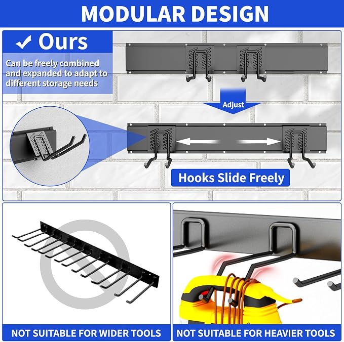 Garage Organization Tool Organizer Wall Mount, 48inch Heavy Duty Garden Tool - Image 4