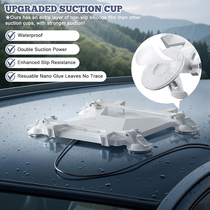 Starlink Mini Mount for Car, 360° Rotation Starlink Mini Suction Cup Mount for - Image 3