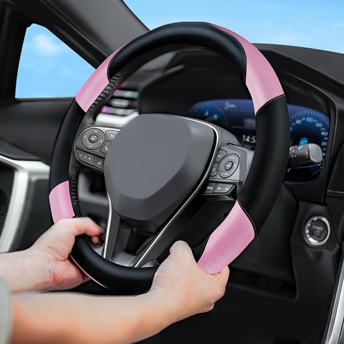 Soft Leather Steering Wheel Cover - Image 3