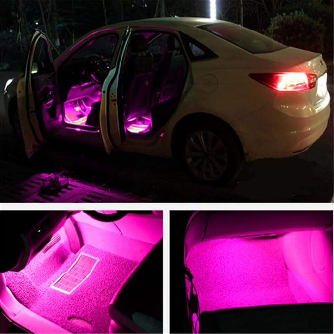 Car LED Strip Light, EJ's SUPER CAR 4pcs 36 LED Car Interior Lights Under Dash - Image 7