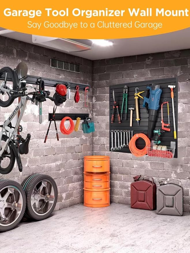 Slat Wall Paneling Garage Tool Organizer Wall Mount 48"L x6"H, 4 Pack, Easy - Image 4