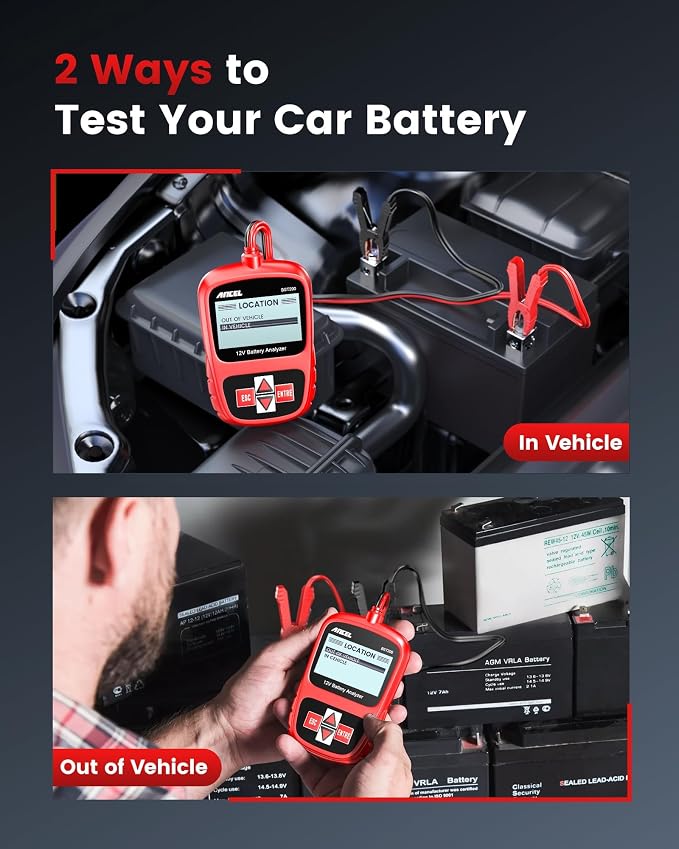 ANCEL BST200 Car Battery Tester 12V Automotive, 100-1100 CCA Battery Load - Image 7