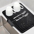 Silicone Dish Drying Mat for Kitchen Counter, Dish Drying Pad, Non-Slip Drain by TIKNIKHomeOutdoor
