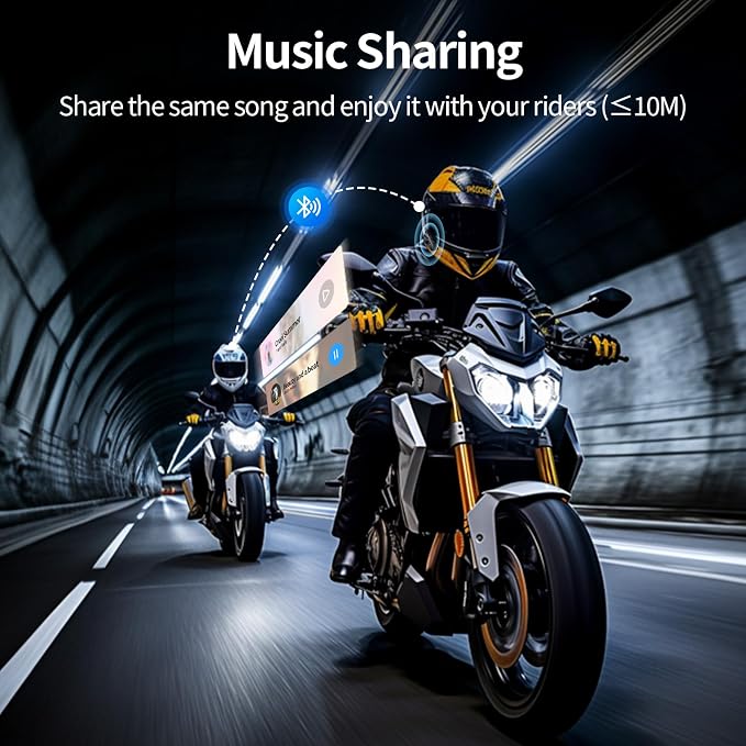 Motorcycle Helmet Bluetooth Headset, 10 Way 2KM Helmet Communication System - Image 6