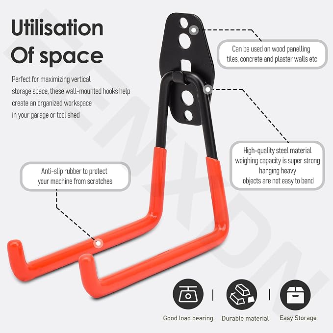 4 Pack Garage Storage Hooks Attachment - Image 5