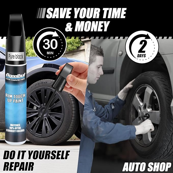 Pure Black Rim Touch Up Paint - Image 3
