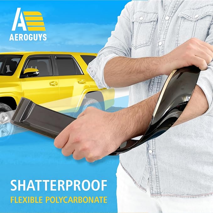 Extra Durable Window Deflectors Tape-On Window Visors Rain Guards Fit - Image 4