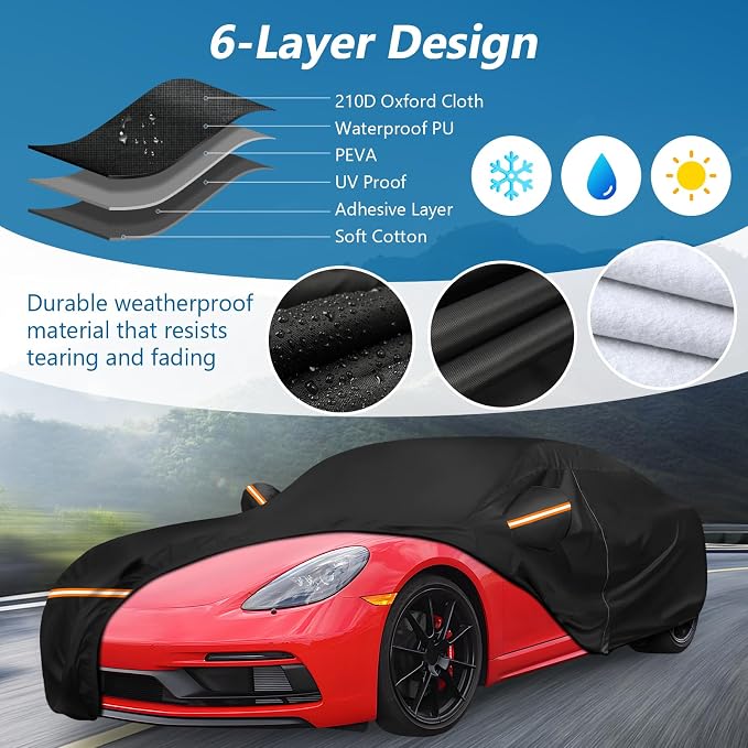 Car Cover for Porsche Cayman, for Porsche 718, Spyder 1997-2025, Waterproof - Image 2