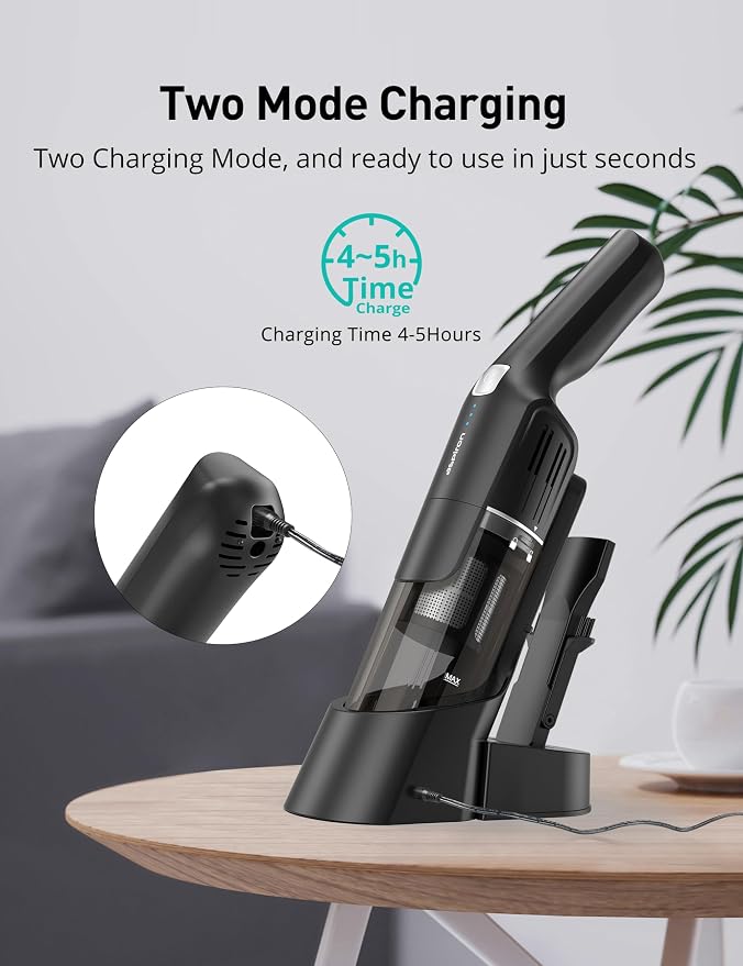 Aspiron Cordless Handheld Vacuum, 24KPA Powerful Car Vacuum, Rechargeable - Image 3