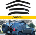 4 pcs Compatible with 2000-2004 Nissan Xterra Front+Rear Sun/Rain Guard Outside by PLDDE