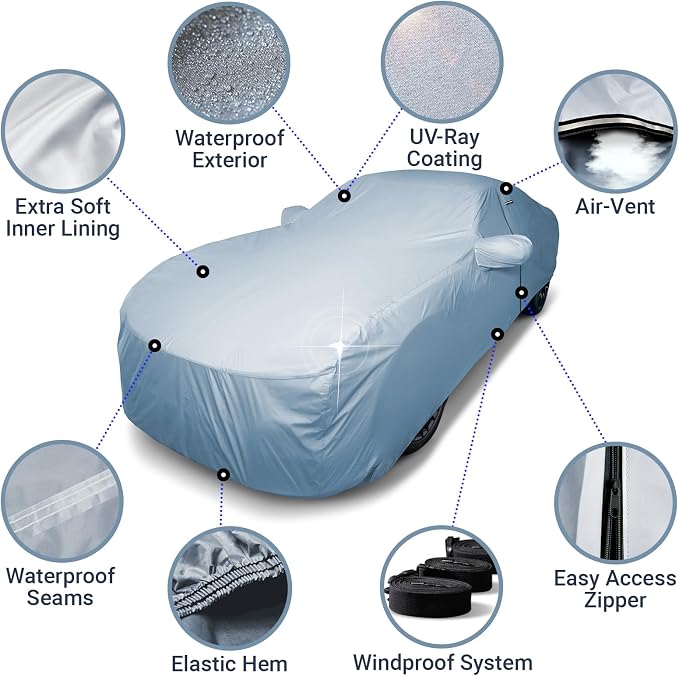 iCarCover Premium Car Cover for 1992-1995 Porsche 968 Coupe Heavy Duty - Image 4