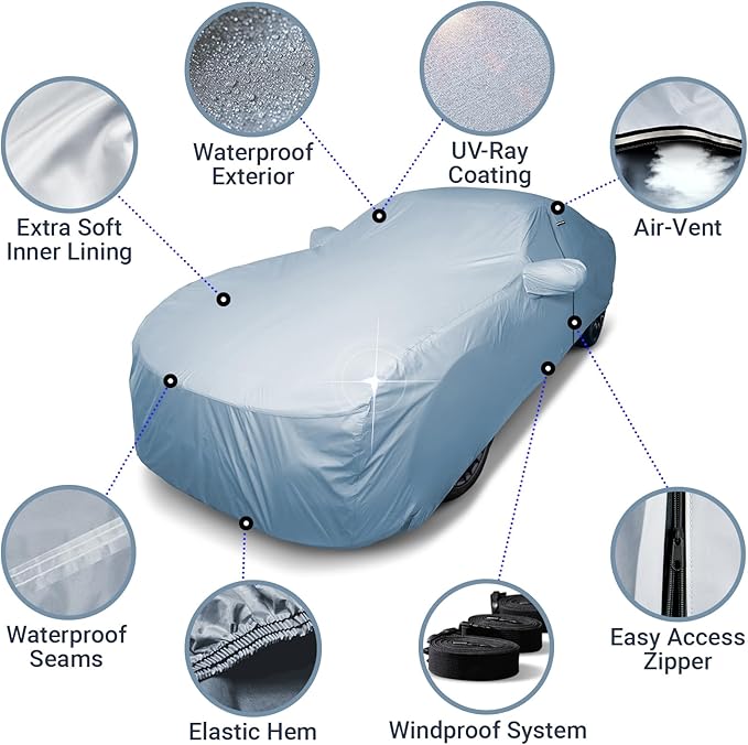 iCarCover Premium Car Cover for 1999-2024 Porsche 911 Heavy Duty Waterproof All - Image 6