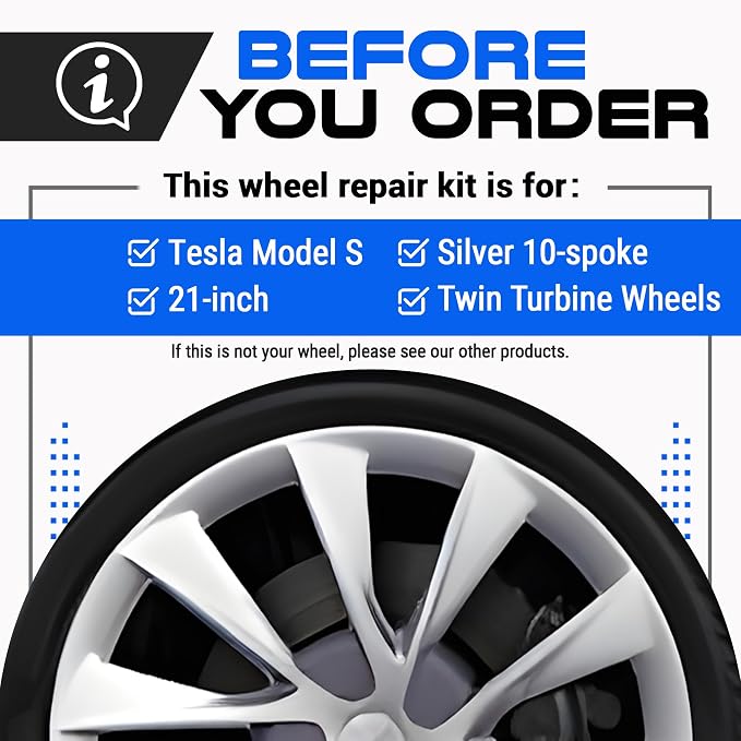 Premium Tesla Wheel Curb Rash Repair Kit - Image 2