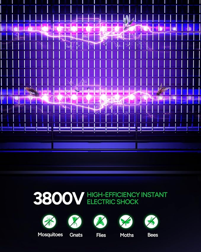 Buzbug LED Bug Zapper Outdoor Indoor, Durable 10 Years Lifespan Lamp, - Image 4