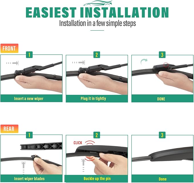 22" 20" 9" Windshield Wiper Blades Replacement - Image 8