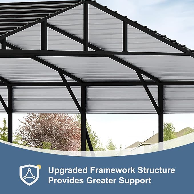 20x20 FT Metal Carport, Garage - Image 3