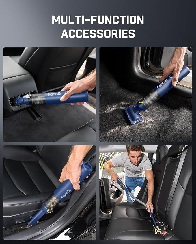 Fanttik Slim V8 APEX Car Vacuum, 4-in-1 Portable Mini Cordless Vacuum - Image 5